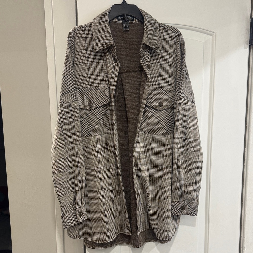 Woman’s  Plaid Jacket - Brown